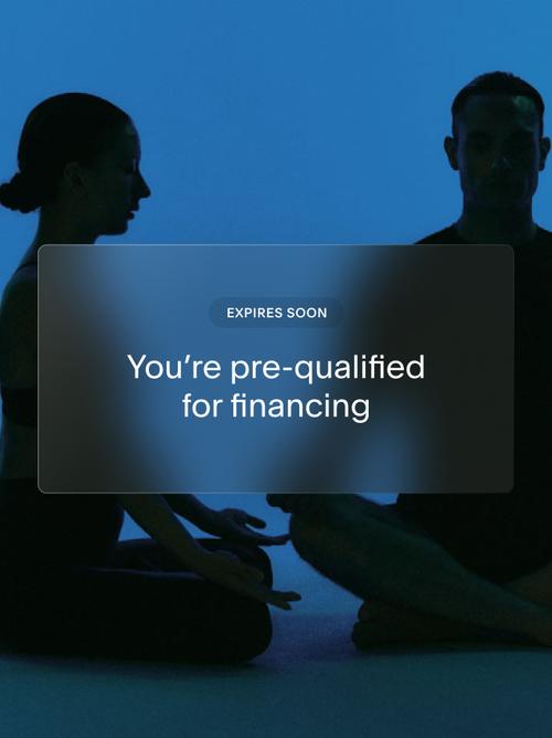 Financing offer on desktop and mobile screens displaying the message “You’re pre-qualified for financing” with an expiration notice.