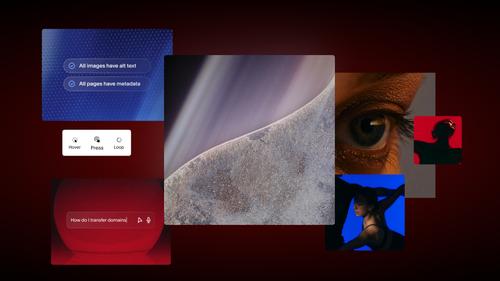 A preview of new products and features with bold imagery and modern design elements that highlight new product features in a sleek, minimal style.